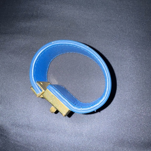 CC Skye Blue Chunky Leather Bracelet - Picture 2 of 4